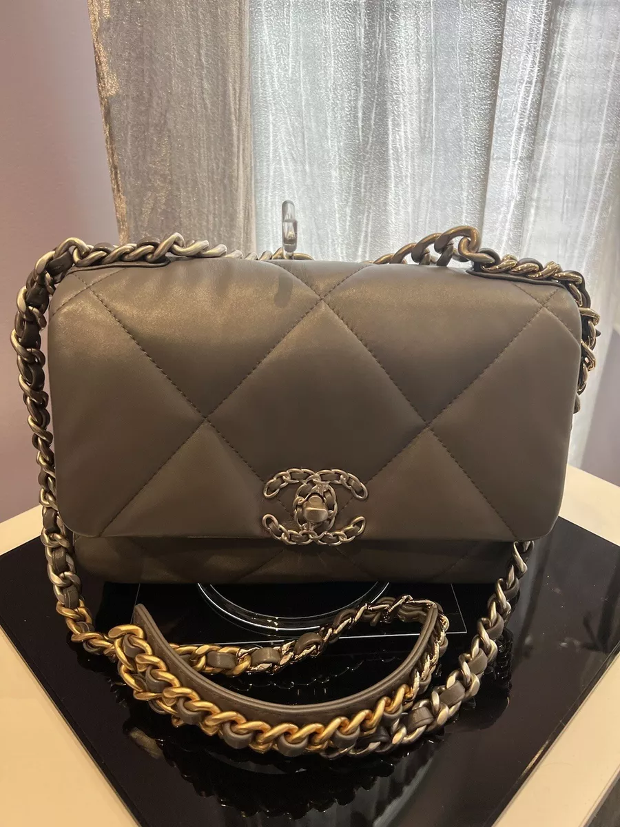 Shop CHANEL Chanel 19 Large Handbag (AS1161 B04852 94305) by CATSUSELECT