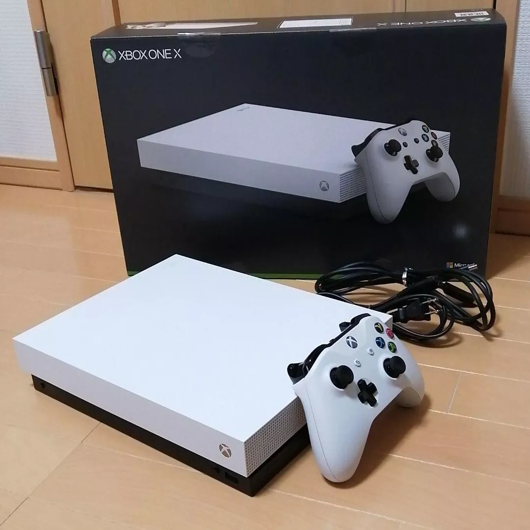 Microsoft Xbox One X 1TB Gaming Console White with 2 Controller