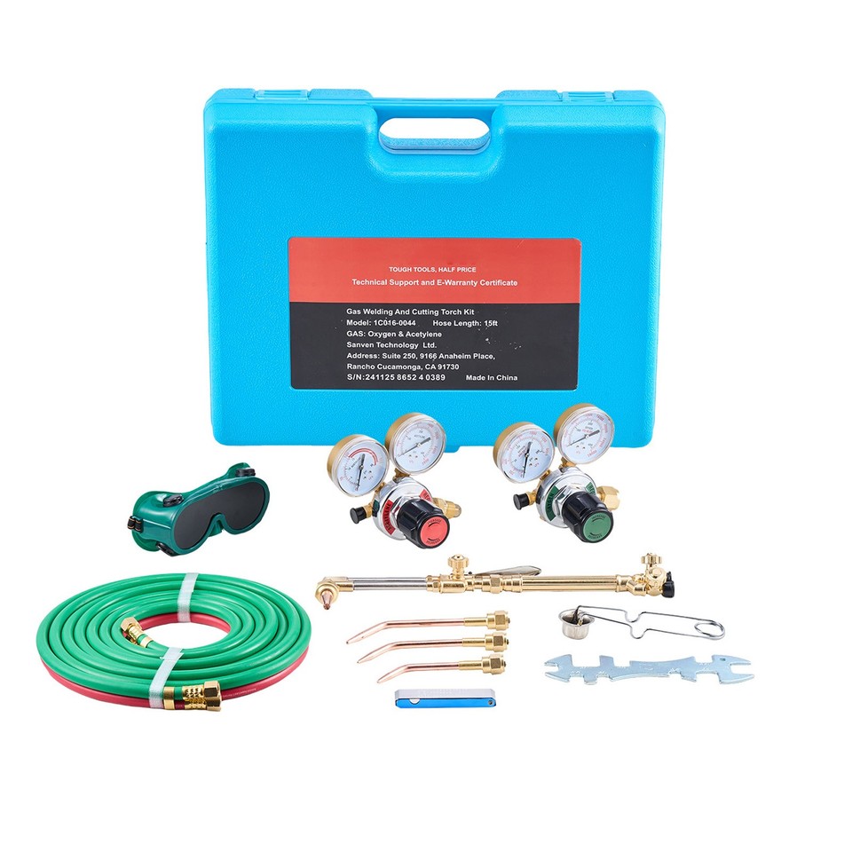 Oxygen Acetylene Torch Kit 14PCS Gas Welding Cutting Set & Portable ...