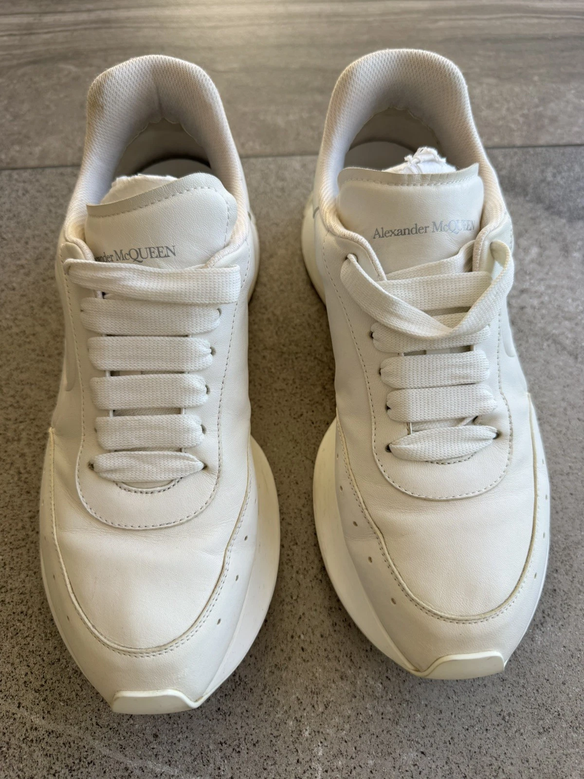 Alexander McQueen — Alexander McQueen Sprint Runner Sneakers Men Size 42 White Low Top
