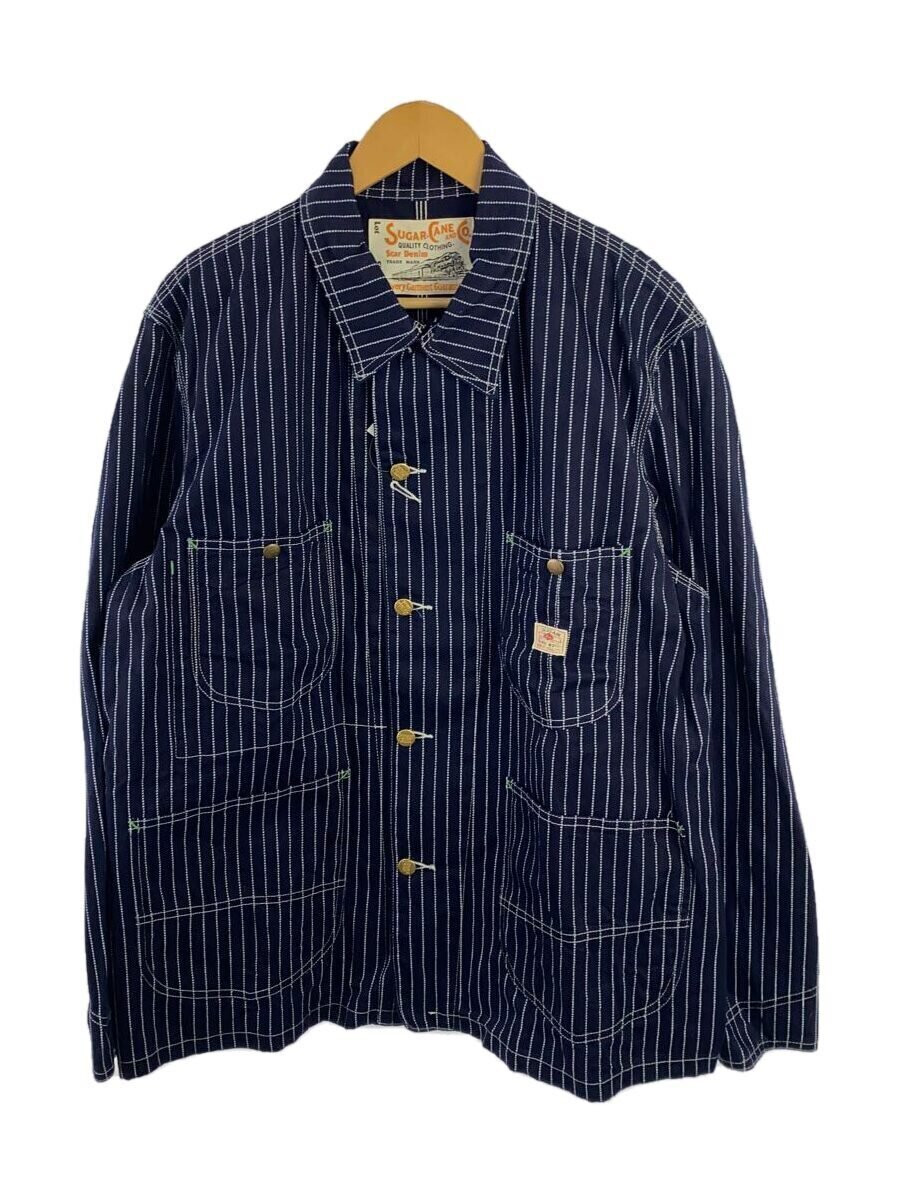 SUGAR CANE 9oz. Wabash Stripe Work Coat Coverall Jacket Vintage Indigo Cotton