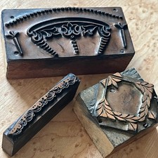Antique Vintage Letterpress Variety Lot Copper Wood Print Block Stamp 2x1 1/8"