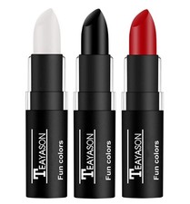 3PCS Halloween Face Body Paint Sticks White Black Red Clown SFX Makeup Eye Black