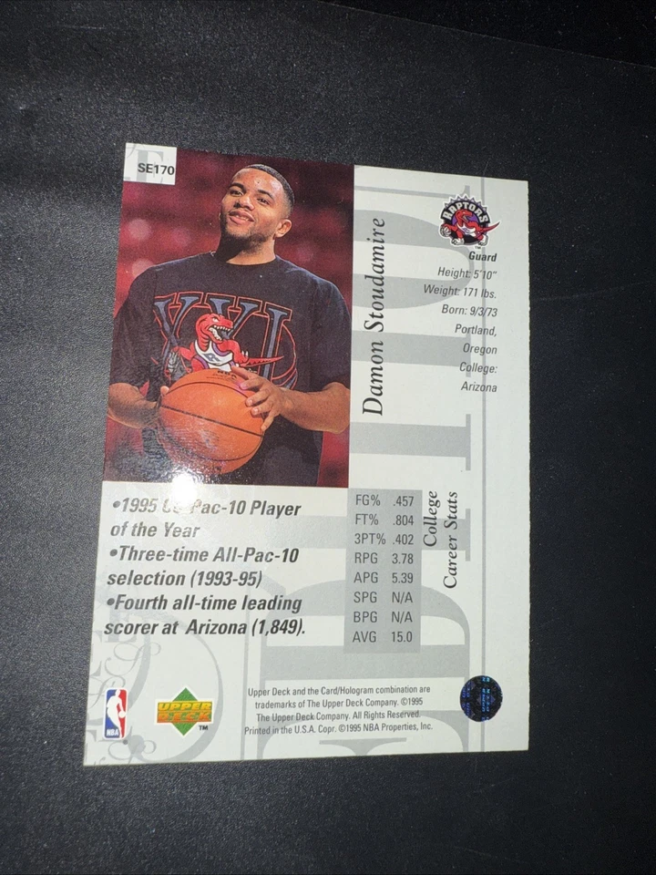 1995-96 Uppepr Deck Special Edition Damon Stoudamire #SE170 - Image 3 of 4