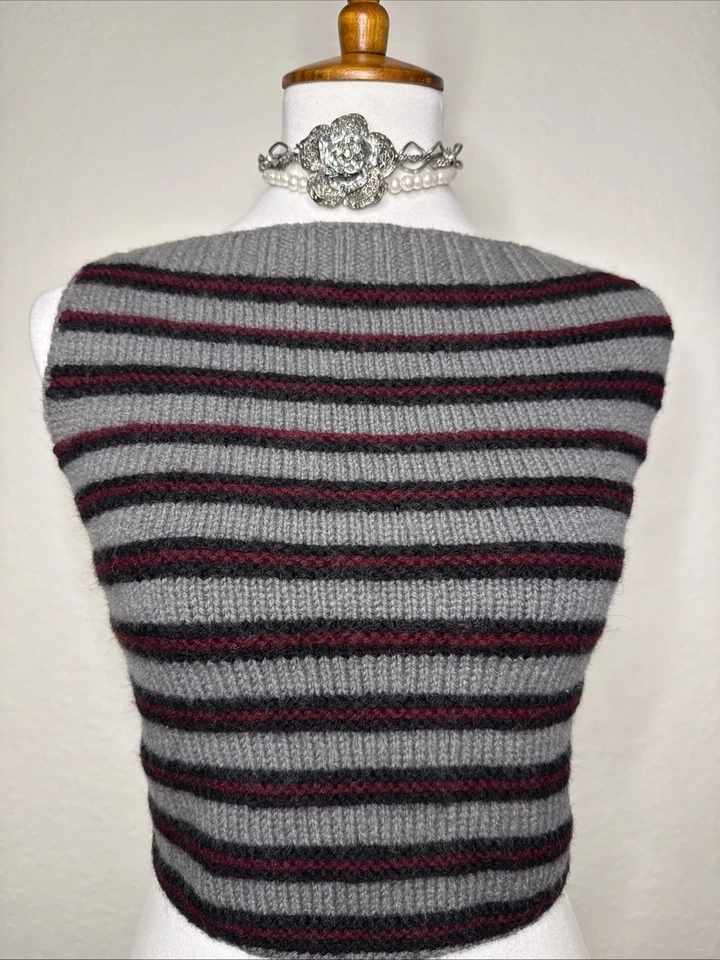 Suéter sin mangas retro de lana vintage verdadero de los años 50 talla S Granny Core Cottage Core Foto 2 de 4