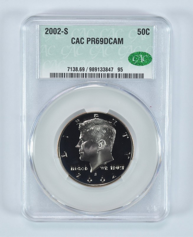 2002-S Kennedy Half Dollar PR69 DCAM CAC CACg *2489