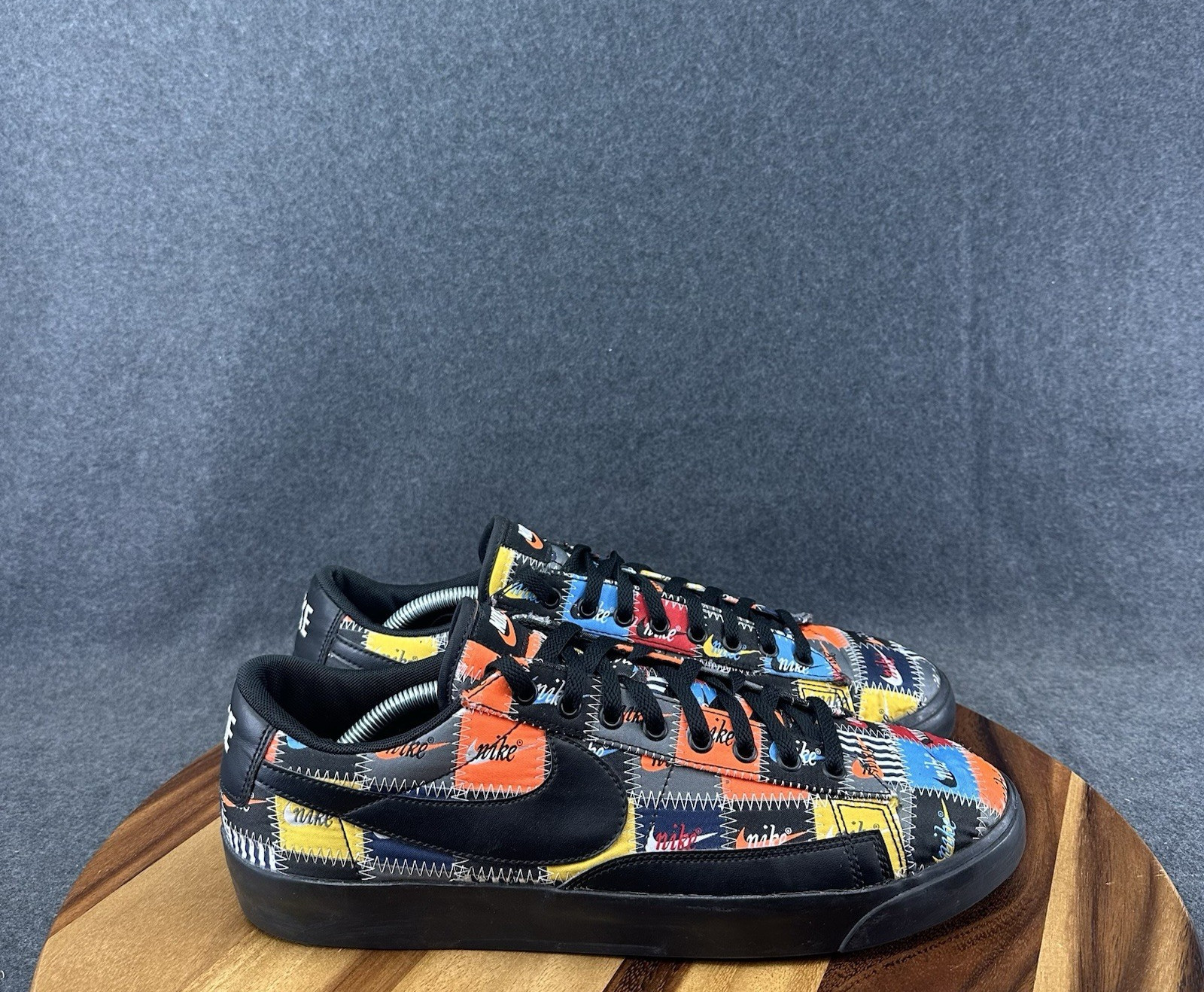 Nike Blazer Low Patchwork Black White Multi-Color… - image 1