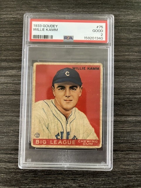 1933 Goudey Big League Chewing Gum - #75 Willie Kamm  (RC) PSA 2 GOOD Pop. 45
