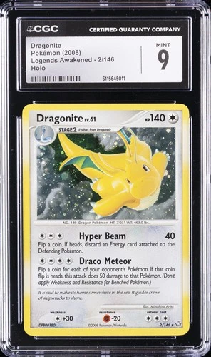 2008 POKEMON LEGENDS AWAKENED HOLO #2 DRAGONITE CGC 9