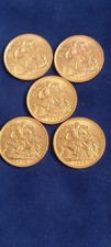 1958 Full Gold Sovereign Queen Elizabeth Coin .