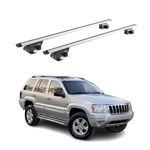 DachträGer GrundtäGer FüR Jeep Grand Cherokee WJ 1999-2004 90Kg Alu Grau 2X ABE-image