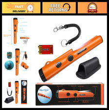 Waterproof Pinpointer Metal Detector - 360  Search Probe with Battery  Holster