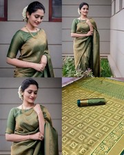 New Designer Mul Cotton Fabric Saree With Blouse For Indian Functional Wear