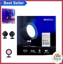 Rechargeable LED Puck Lights 2 Pack RGB Color Changing Remote Magnetic Mount