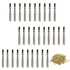 30Pcs 40mm Tuning Pin Nails with Brass Rivets Set for Lyre Harp Small Harp Mu...