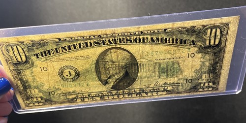 1950 B $10 Dollar Bill, Federal Reserve NOTE J67948372A / Kansas City / OLD SEAL - Picture 16 of 17