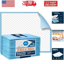 Disposable Chux Pads 23in X 36in, Super Absorbent Bed Pads for Incontinence, ...