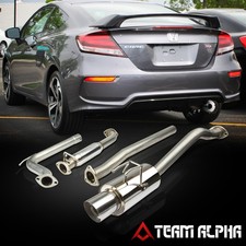 Fits 2012-2015 Honda Civic Si 2.4 4dr 4 Tip Muffler Ss Catback Exhaust System Fits 2012-2015 Honda Civic Si 2.4 4dr 4 Tip Muffler Ss Catback Exhaust System