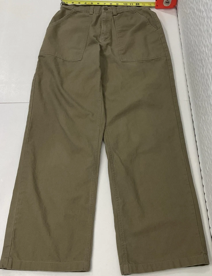 Pantalones de Carpintero Y2K Polo Jeans Co Ralph Lauren Para Mujer Utilidad Caqui Pierna Ancha 16 Foto 2 de 4