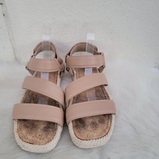 Vince Elian Leather Platform Woven Espadrille...