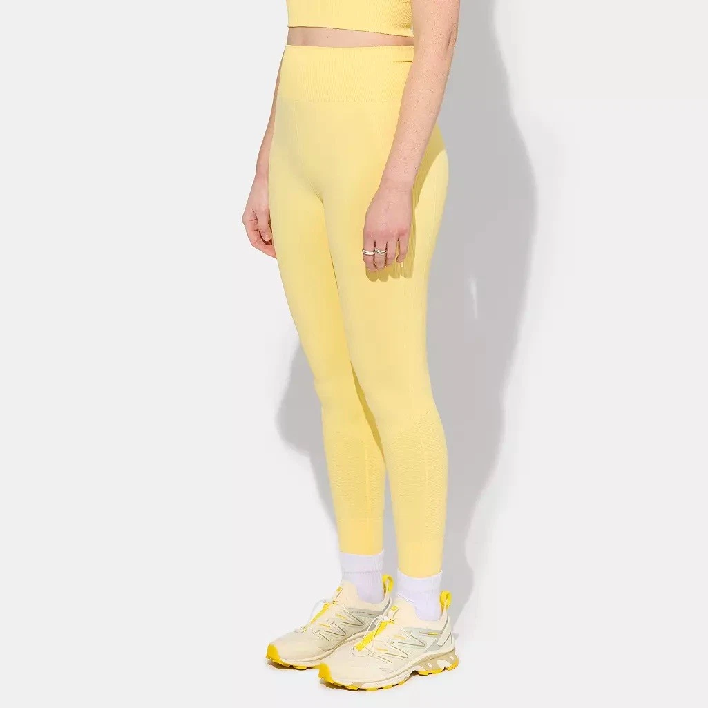Halfdays Sophia Legging Compression high-rise seamless butter yellow sz S $95🧈