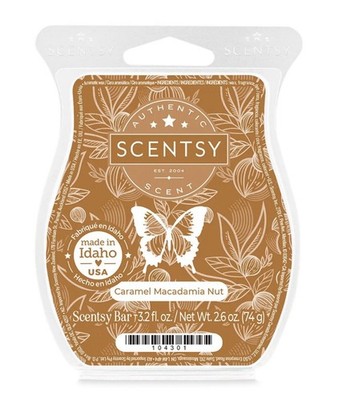 Scentsy wax bars, New FREE SHIPPING. Caramel Macadamia Nut. Fall Scentsy Bars.