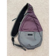 Zaino Sherpani donna Esprit Sling OS grigio prugna imbottito tracolla regolabile borsa