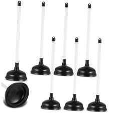 Pack Toilet Plungers Bulk with 19.7 Inch Long Handle Force Suction Cup Rubber 6