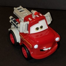 Shake N Go Disney Cars Toon Rescue Squad Mater Fire Truck Red Fisher Price WORKS