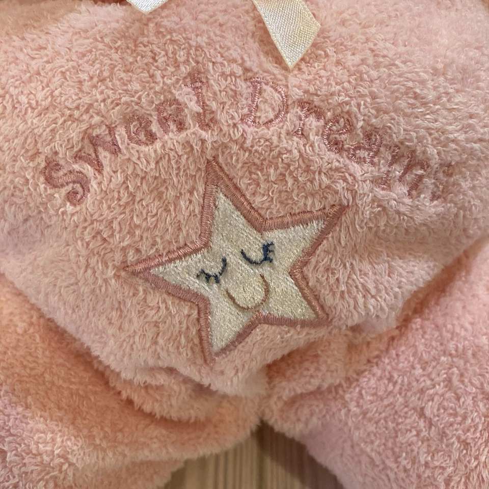 KIDS PREFERRED PINK BUNNY RABBIT SWEET DREAMS PLUSH ANIMAL EMBROIDERED STAR A5 - Image 3 of 4