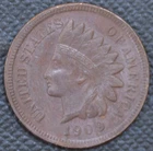 1909  HIGH END AU   Indian Head Cent, NICE CHOCOLATE BROWN