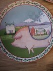 Jim Shore Set Of 3 BARNYARD Ceramic Plates 9.25” Pig Goat Cow Kitchen Decor Hang — photo 7