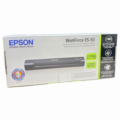 Epson WorkForce ES-50 Portable Color Sheet-Fed Document Scanner - Black