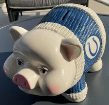 INDIANAPOLIS  COLTS NFL RARE The Memory Company Sweater Pig Piggy Bank Large