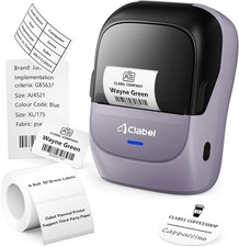 Clabel Mini Label Maker 221B Thermal Bluetooth Printer 2" Tape Works w IPhone