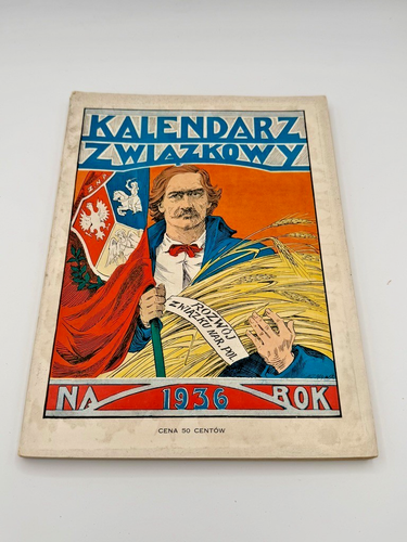 1936 Polish Calendar Booklet – Kalendarz Związkowy na Rok 1936 – Pre-WWII Poland - Afbeelding 1 van 8