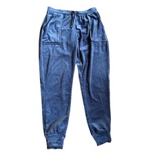 House of Harlow 1960 Velvet Joggers Women  s Gray Velour Comfy Lounge Size Small