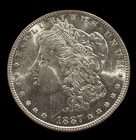 1887-P Morgan Silver Dollar Bu, 6/19/26, Lot #3 Free Shipping