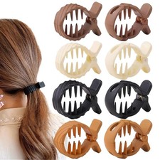 8PCS Large Matte Ponytail Buckle Hair Clip High Ponytail Claw Clip Nonslip Ha...