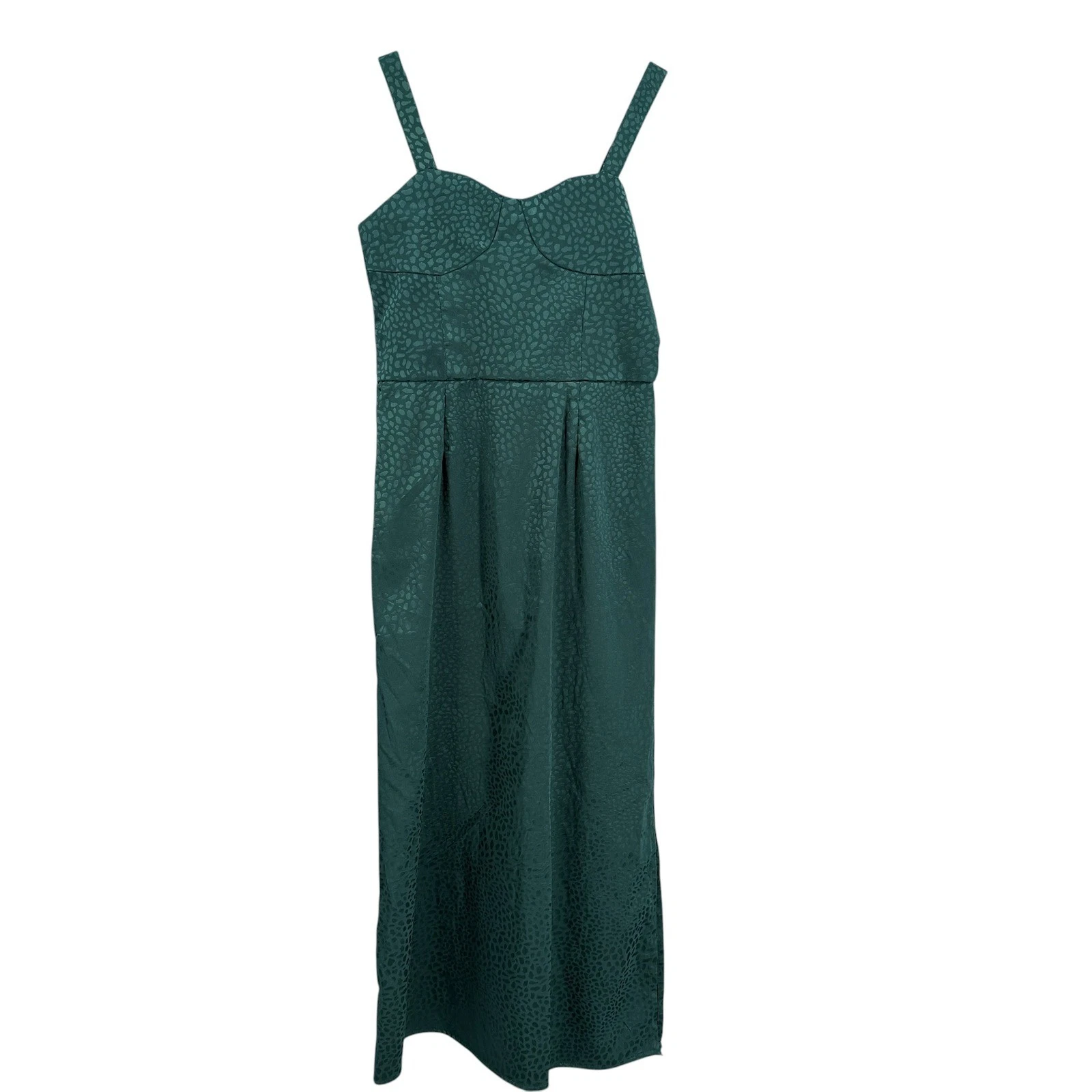 Ava & Yelly Girls Maxi Dress Green Textured Sleeveless Kids Size 10