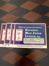 1995-96 National Mah Jongg League Card/Rule Standard Print Set of 4