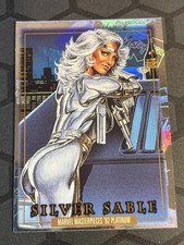 2024 SkyBox Marvel Masterpieces 92 Platinum Silver Sable #81 Holofoil