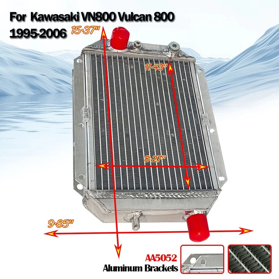 Radiador OE#39060-1164 para Kawasaki VN800 Vulcan 800 MT aluminio 1995-2006 2005 Foto 2 de 4