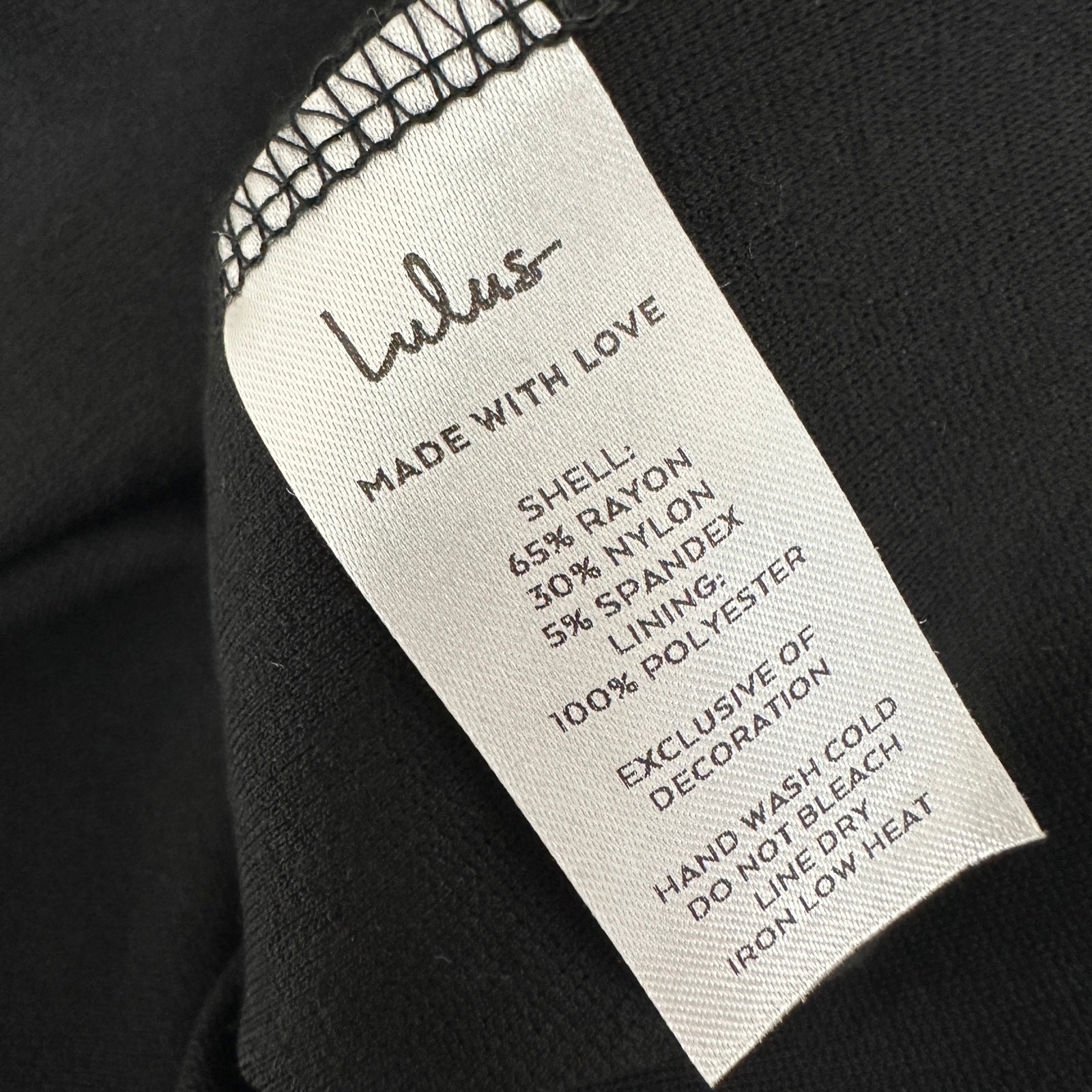 Lulus Persuasion Black Ruffled Bodycon Midi Dress Stretch Party Cocktail Large. 