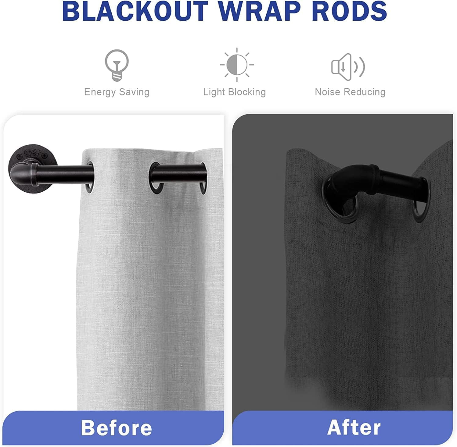 16" to 28" Long Window Curtain Rod Sturdy hanger Wall-Mounted for Window Closet