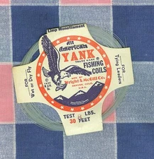 NOS Vintage Fishing Wright McGill  All American Yank Fishing Coils 8 lb 1930 Cop
