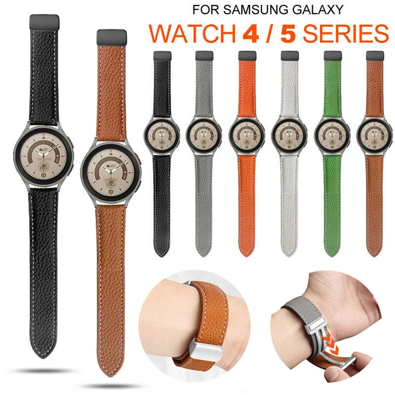 Magnetic Leather Strap Band For Samsung Galaxy Watch 5 Pro 45mm 4