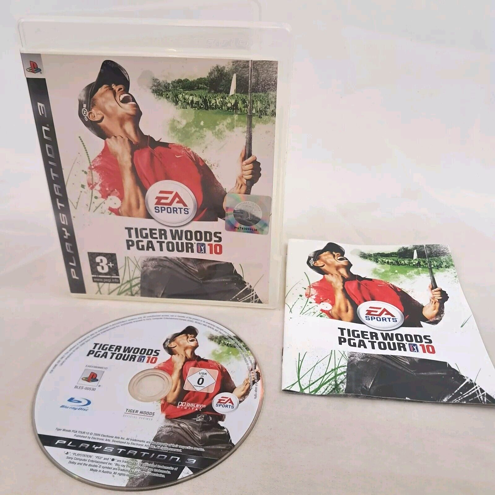 Tiger Woods PGA Tour 10 Sony PS3 PlayStation 3 EA 2009 Complete with Manual