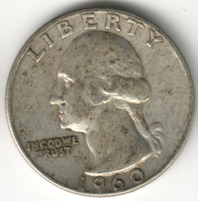 USA - 1960D - Washington ¼ $ - Silver Eagle - #15900RG