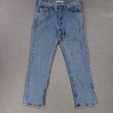 Vintage Lee 36x34 Regular Fit Blue Jeans Classic Stone Wash Denim Straight